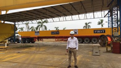 Dầm cẩu dài 40m dùng mọc rút vận chuyển