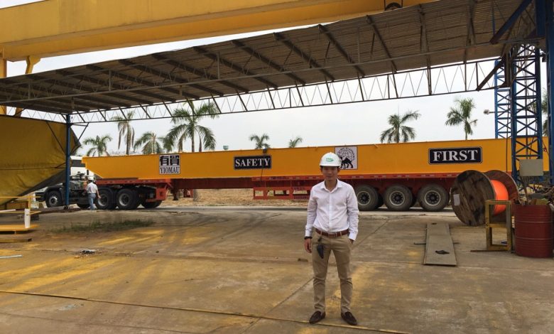 Dầm cẩu dài 40m dùng mọc rút vận chuyển