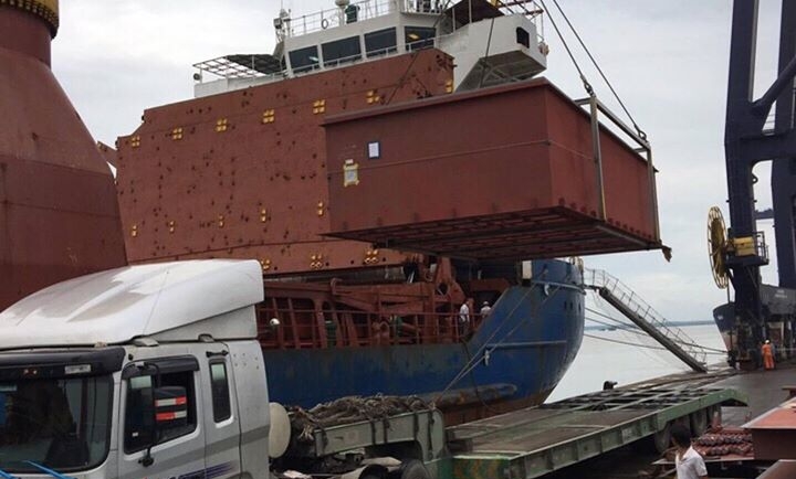 Vận chuyển lô hàng dự án quá khổ quá tải xuất đi nước ngoài