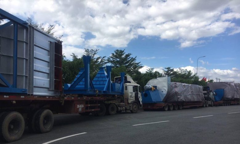 VẬN CHUYỂN DÂY CHUYỀN LÒ HƠI QUÁ KHỔ QUÁ TẢI