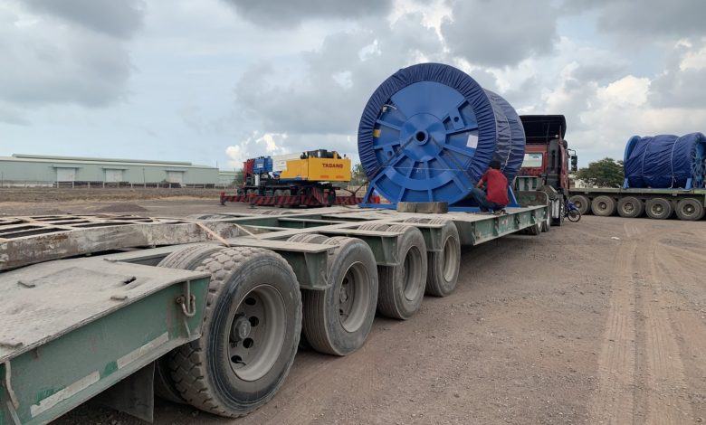 Vận chuyển 8 cuộn cáp từ Cảng lotus Hồ Chí Mình về Vũng Tàu