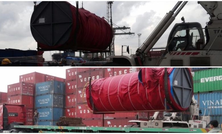 Vận chuyển lô hàng thiết bị bồn