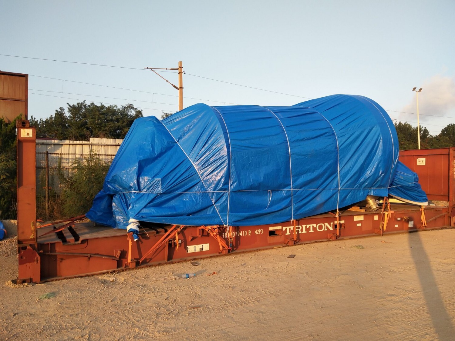 Vận chuyển và Lashing đóng gói container flat rack tại Vũng Tàu