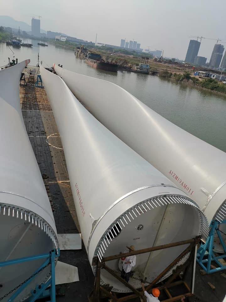 vận chuyển cánh quạt cho dự án điện gió